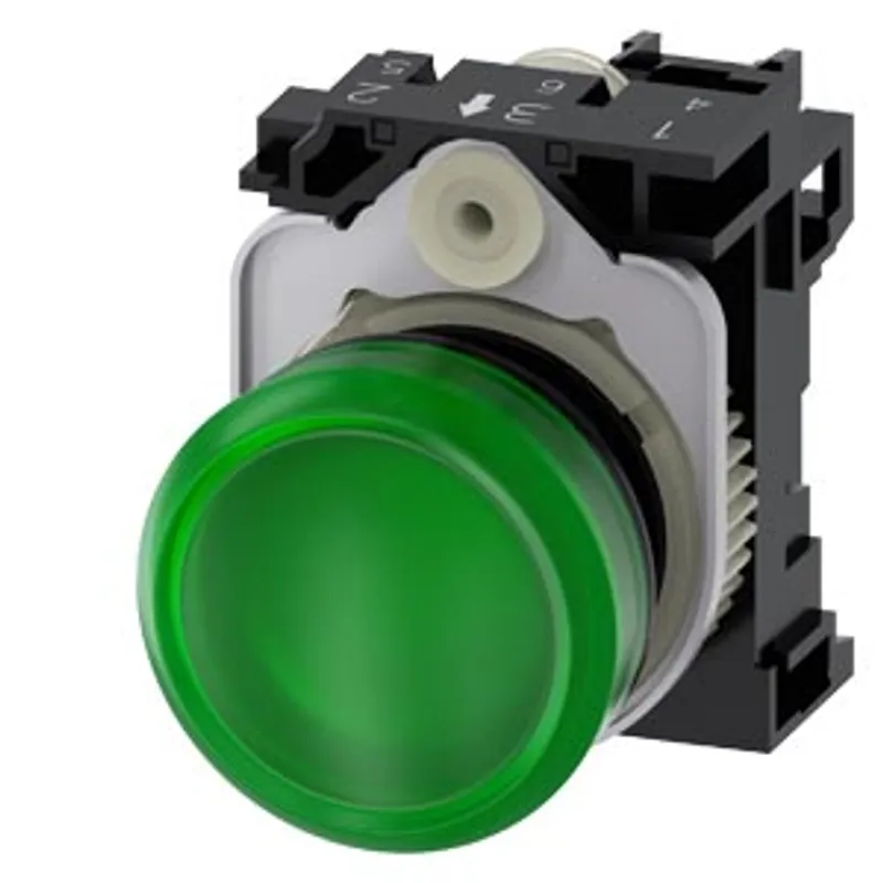 Siemens 3SU1102-6AA40-1AA0-Z Y11 – Indicator lights, 22 mm, round, plastic, green, lens