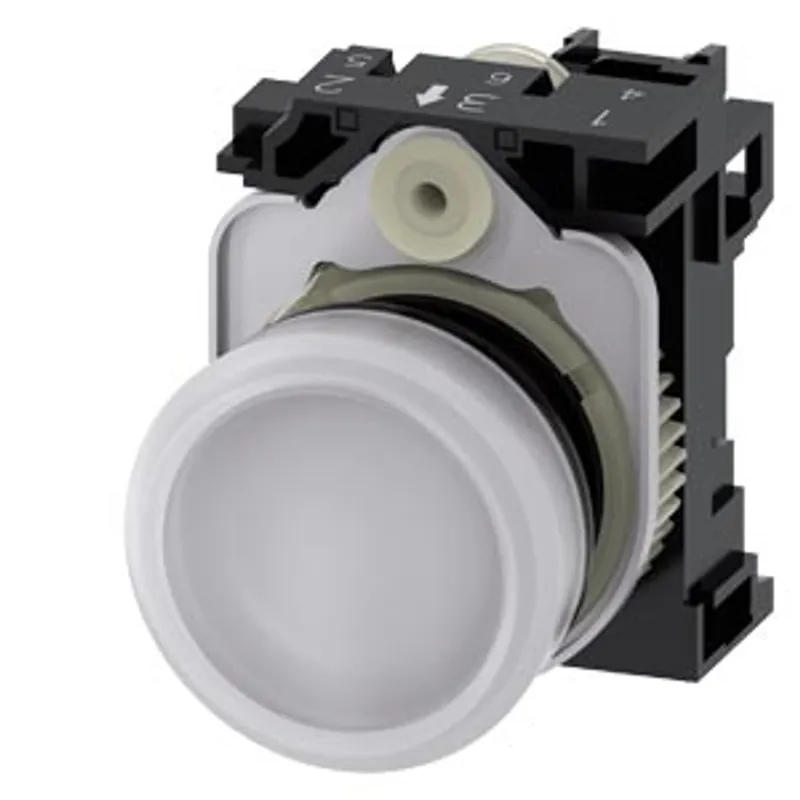 Siemens 3SU1102-6AA60-1AA0-Z Y11 – Indicator lights, 22 mm, round, plastic, white, lens