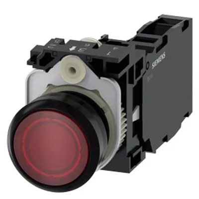 Siemens 3SU1103-0AB20-1FA0-Z Y11 – Illuminated pushbutton, 22 mm, round, plastic, red