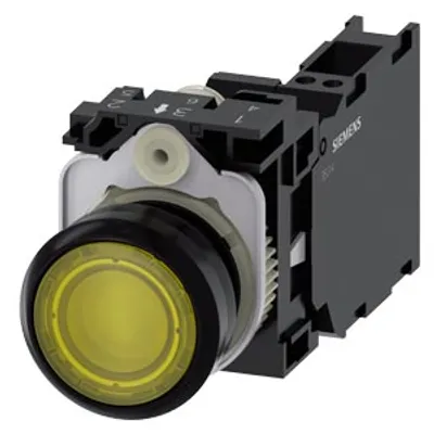 Siemens 3SU1103-0AB30-3FA0 – Illuminated pushbutton, 22 mm, round, plastic, yellow