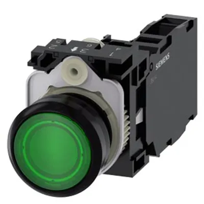 Siemens 3SU1103-0AB40-1FA0-Z Y10 – Illuminated pushbutton, 22 mm, round, plastic, green