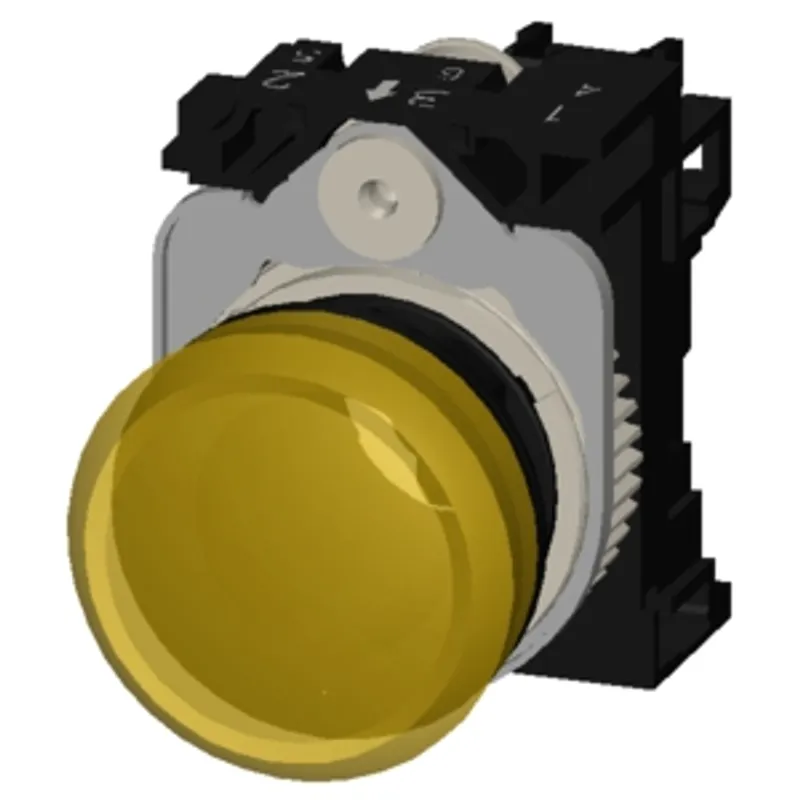 Siemens 3SU1103-6AA30-1AA0-Z X90 – Indicator lights, 22 mm, round, plastic, yellow, lens — photo 3 of 5