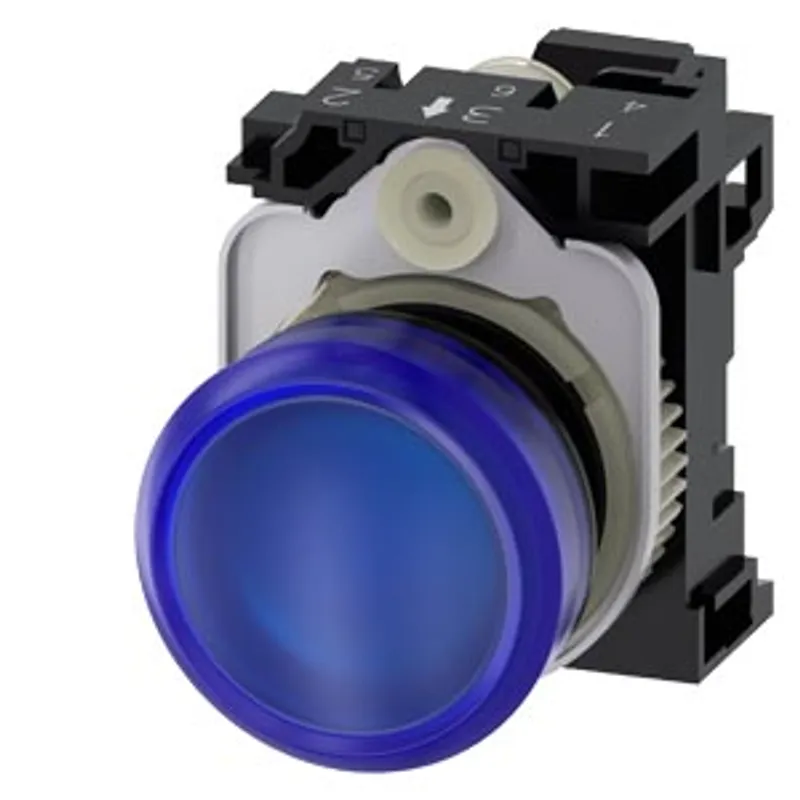 Siemens 3SU1103-6AA50-3AA0-Z Y11 – Indicator lights, 22 mm, round, plastic, blue, lens, smooth
