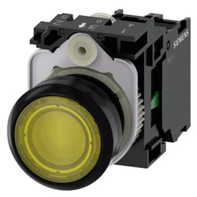 Siemens 3SU1106-0AB30-1BA0-Z Y15 – Illuminated pushbutton, 22 mm, round, plastic, yellow