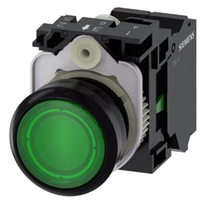 Siemens 3SU1106-0AB40-3BA0-Z Y19 – Illuminated pushbutton, 22 mm, round, plastic, green
