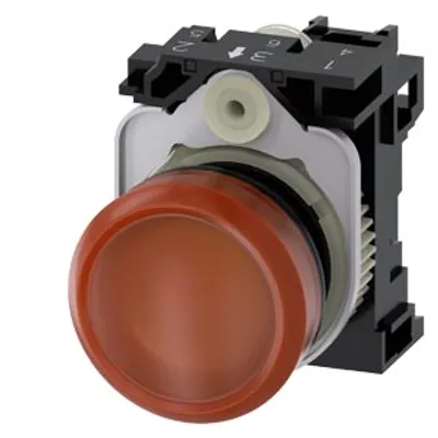 Siemens 3SU1106-6AA00-1AA0-Z Y19 – Indicator lights, 22 mm, round, plastic, amber, lens