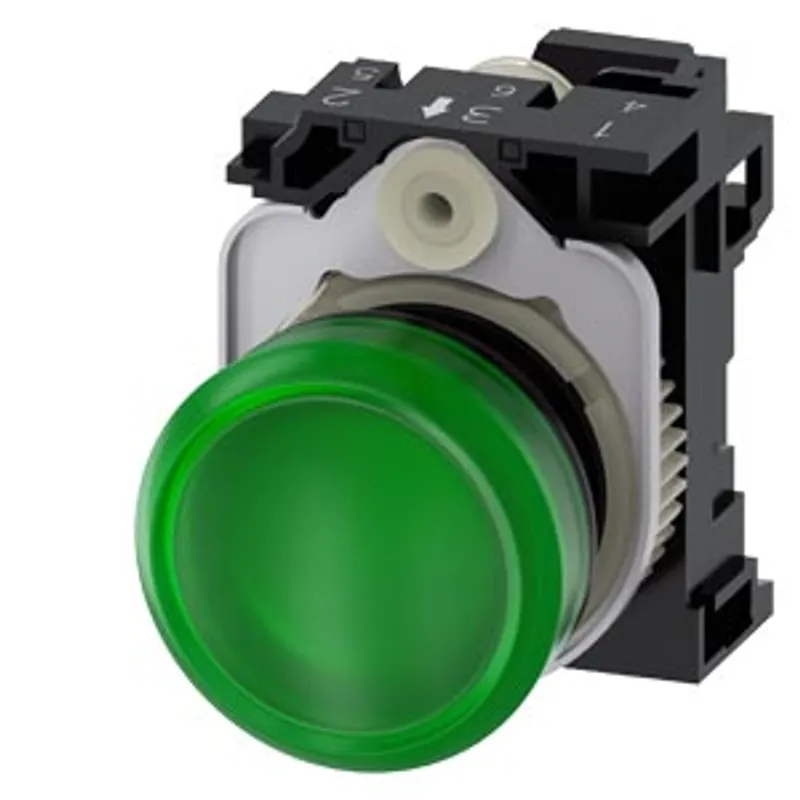 Siemens 3SU1106-6AA40-3AA0-Z Y19 – Indicator lights, 22 mm, round, plastic, green, lens