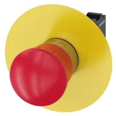 Siemens 3SU1150-1HB20-3PF0 – EMERGENCY STOP mushroom pushbutton, 22 mm, round, metal, shiny, red, 40 mm, positive latching Siemens 3SU1150-1HB20-3PF0 – EMERGENCY STOP mushroom pushbutton, 22 mm, round, metal, shiny, red, 40 mm, positive latching