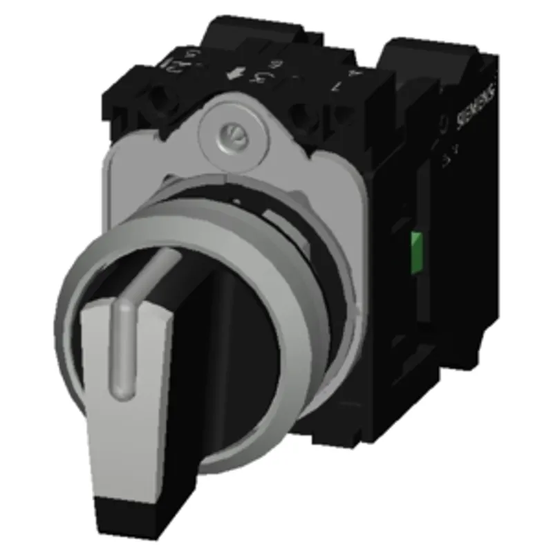 Siemens 3SU1150-2BM60-3NA0-Z X90 – Selector switch, illuminable, 22 mm, round, metal, shiny — photo 3 of 5