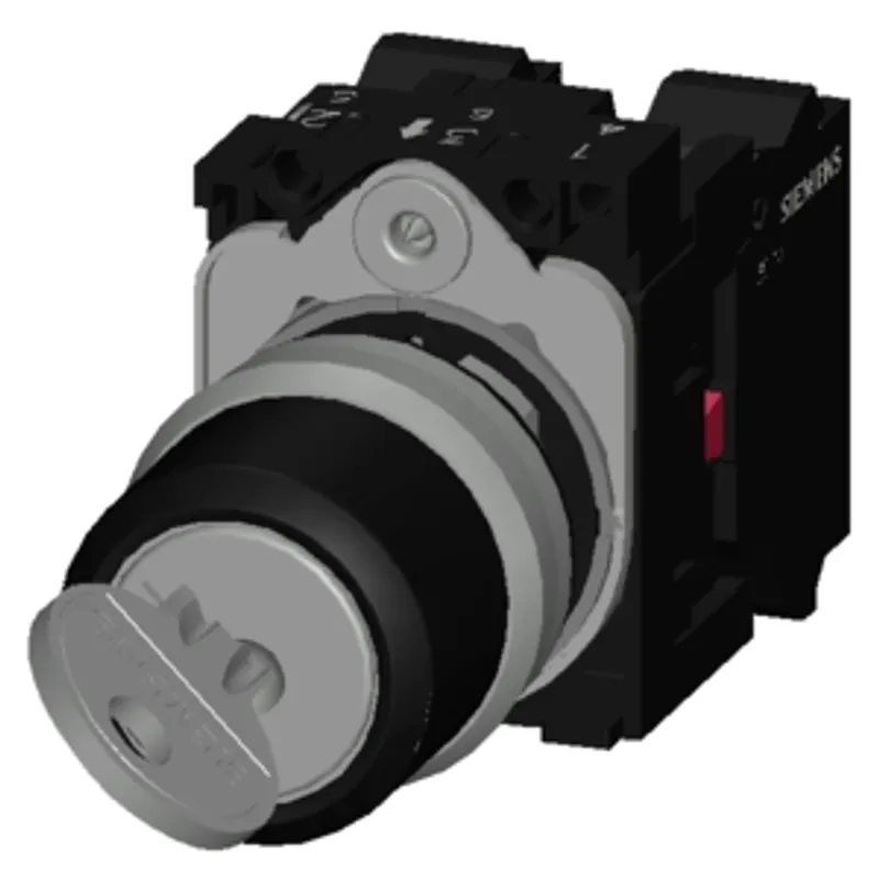 Siemens 3SU1150-4BF01-3PA0-Z X90 – RONIS key-operated switches, 22 mm, round, metal, shiny — photo 3 of 5