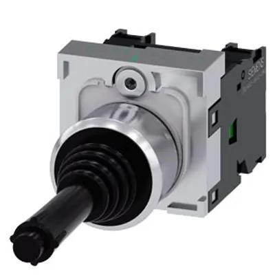 Siemens 3SU1150-7BA88-1NA0 – Coordinate switch, 22 mm, round, metal shiny, black