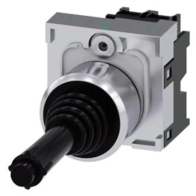 Siemens 3SU1150-7BB88-1NA0-Z X90 – Coordinate switch, 22 mm, round, metal shiny, black