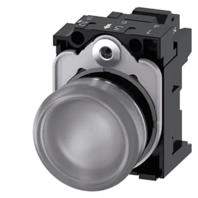Siemens 3SU1152-6AA70-3AA0-Z Y10 – Indicator light, 22 mm, round, metal, shiny, clear, lens