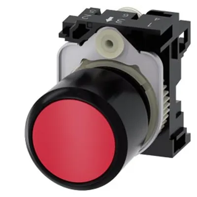 Siemens 3SU1200-0EB20-0AA0-Z Y11 – Pushbutton, compact, with extended stroke (12 mm), 22 mm