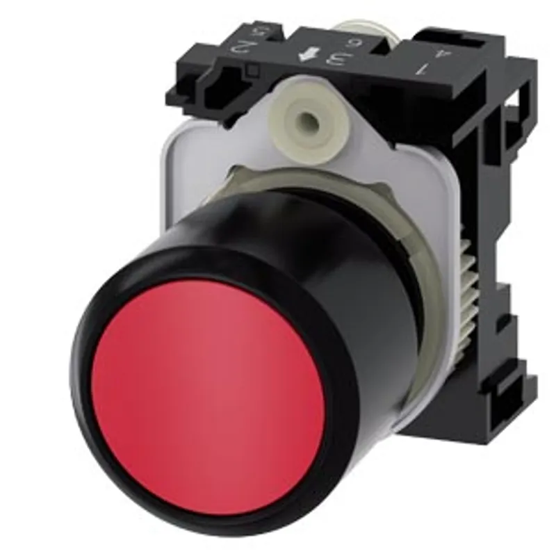 Siemens 3SU1200-0EB20-0AA0-Z Y15 – Pushbutton, compact, with extended stroke (12 mm), 22 mm