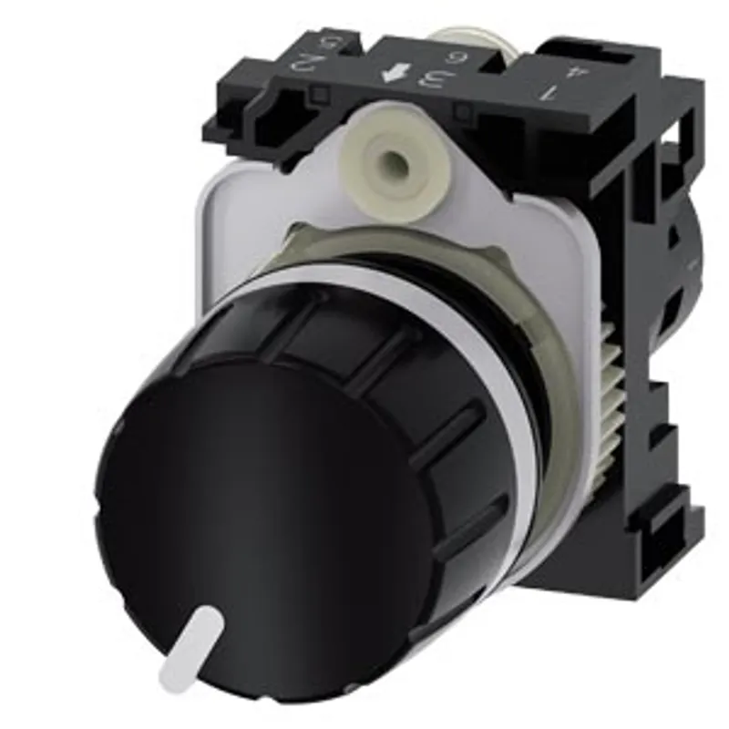 Siemens 3SU1200-2PR10-1AA0-Z Y12 – Potentiometer, compact, 22 mm, round, plastic, black