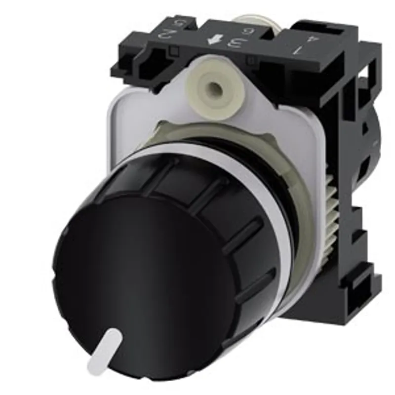Siemens 3SU1200-2PS10-1AA0-Z Y15 – Potentiometer, compact, 22 mm, round, plastic, black