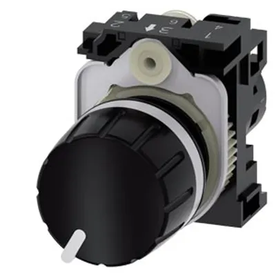 Siemens 3SU1200-2PU10-1AA0-Z Y15 – Potentiometer, compact, 22 mm, round, plastic, black