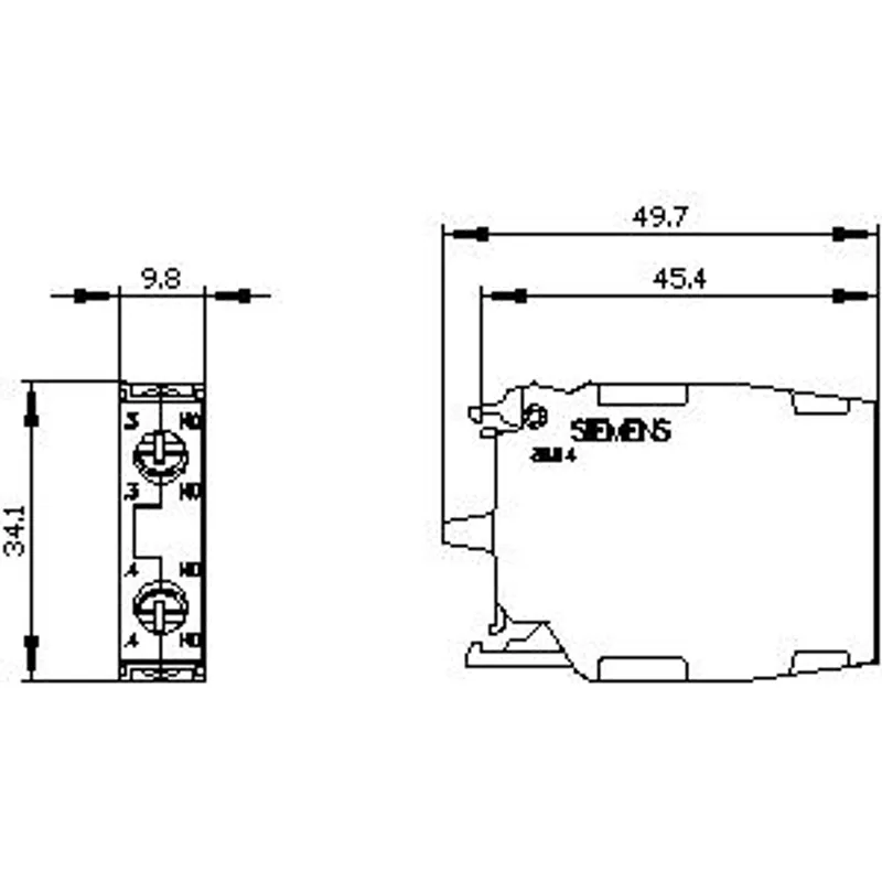 Siemens 3SU1400-1AA10-1DA0-Z X90 – Contact module with 2 contact elements, 2 NO — photo 2 of 5