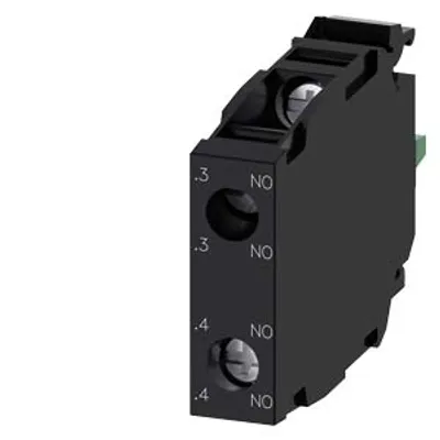 Siemens 3SU1400-1AA10-1DA0-Z X90 – Contact module with 2 contact elements, 2 NO, screw terminal, for front plate mounting, Z=150-unit packaging