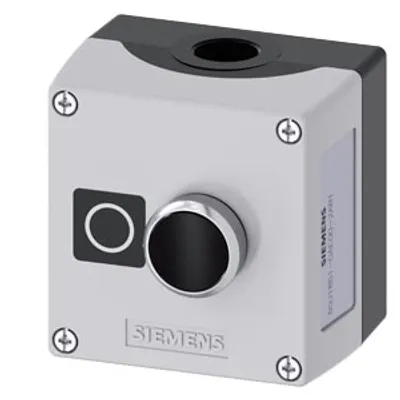 Siemens 3SU1851-0AE00-2AB1 – Enclosure for command devices, 22 mm, round, Enclosure material metal, enclosure top part gray
