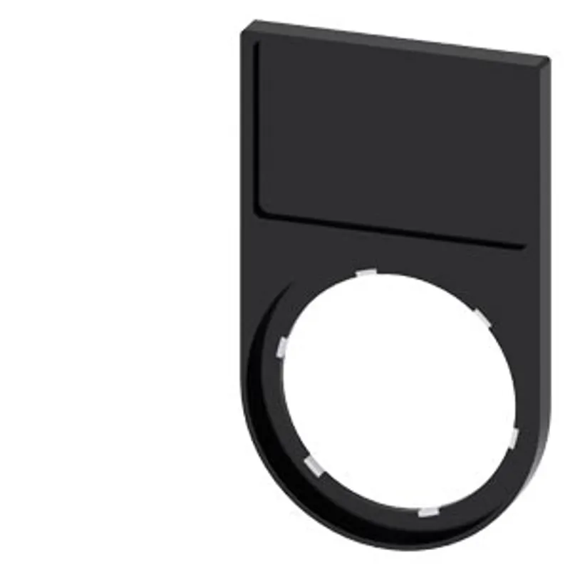 Siemens 3SU1900-0AH10-0AA0-Z X90 – Label holder, flat, Frame rounded off at the bottom, black