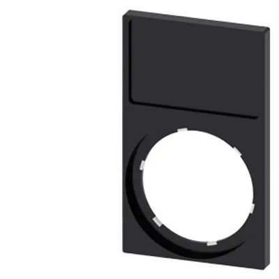 Siemens 3SU1900-0AP10-0AA0-Z Y19 – Label holder, 22 mm, frame rectangular at the bottom, black
