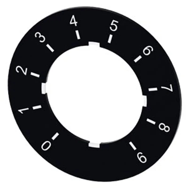 Siemens 3SU1900-0BG16-0RT0-Z Y19 – Labeling plate for potentiometer, black label, white font