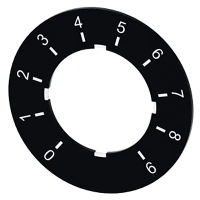 Siemens 3SU1900-0BG16-0RT0 – Labeling plate for potentiometer, black label, white font