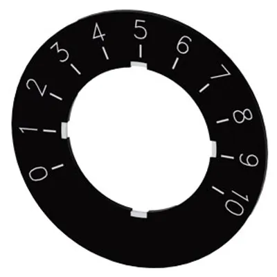 Siemens 3SU1900-0BG16-0SA0-Z Y19 – Labeling plate for potentiometer, black label, white font