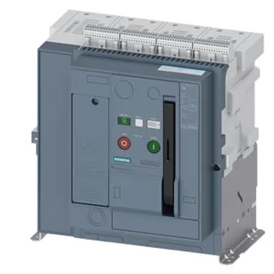 Siemens 3WA1106-2.A25-.... – AC non-automatic air circuit breaker 3WA, fixed-mounted version, IEC 60947-2, size 1, 4-pole, N pole on right