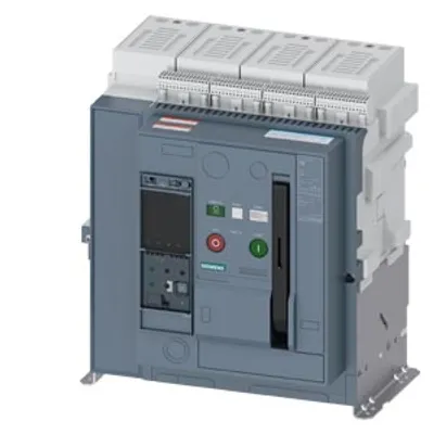 Siemens 3WA1116-8.F21-.... – Fixed-mounted circuit breaker, IEC 60947-2, size 1, 4-pole, N pole on right, In=1600 A, breaking capacity E Siemens 3WA1116-8.F21-.... – Fixed-mounted circuit breaker, IEC 60947-2, size 1, 4-pole, N pole on right, In=1600 A, breaking capacity E
