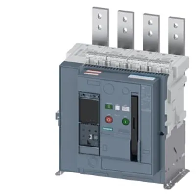 Siemens 3WA1120-4.F23-.... – Fixed-mounted circuit breaker, IEC 60947-2, size 1, 4-pole, N pole on right