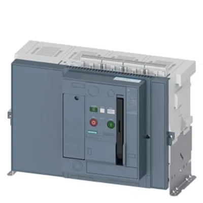 Siemens 3WA1220-3.A26-.... – AC non-automatic air circuit breaker 3WA, fixed-mounted version, IEC 60947-2, size 2, 4-pole, N pole on right