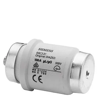 Siemens 5SC221 – DIAZED fuse link 500 V for cable and line protection gG, size DIVH, R1 1/4", 100A Siemens 5SC221 – DIAZED fuse link 500 V for cable and line protection gG, size DIVH, R1 1/4", 100A