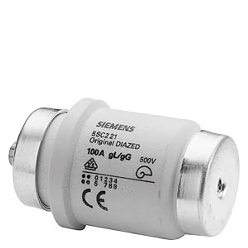 Siemens 5SC221 – DIAZED fuse link 500 V for cable and line protection gG, size DIVH, R1 1/4", 100A — photo 1 of 2