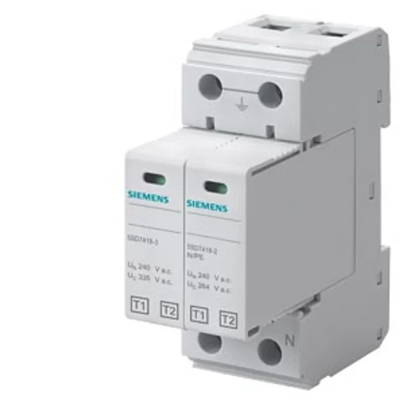Siemens 5SD7412-2 – Lightning arrester type 1, 12.5 kA, lightning protection level III and IV, for 3-wire networks (L, N, PE) — photo 1 of 4