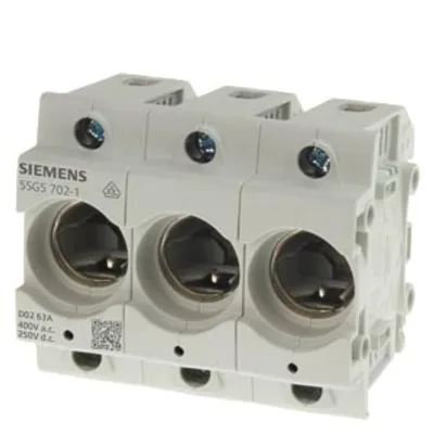 Siemens 5SG5302-1 – NEOZED, fuse base, D01, 3-pole, 16 A, Un AC: 400 V
