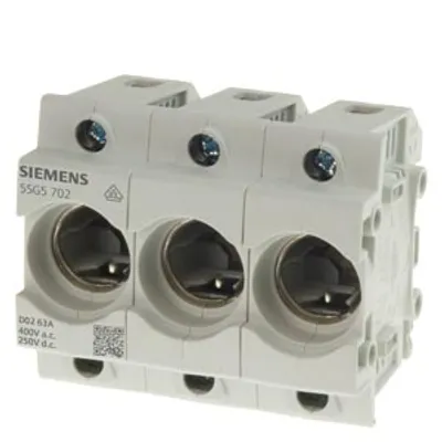 Siemens 5SG5302 – NEOZED, fuse base, D01, 3-pole, 16 A, Un AC: 400 V