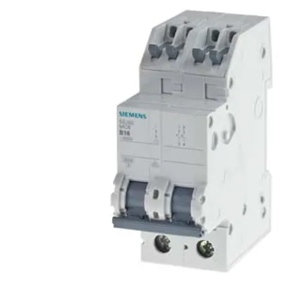 Siemens 5SJ6213-6KS – Miniature circuit breaker 400 V 6kA, 2-pole, B, 13 A, D=70 mm with screwless outgoing terminals Siemens 5SJ6213-6KS – Miniature circuit breaker 400 V 6kA, 2-pole, B, 13 A, D=70 mm with screwless outgoing terminals