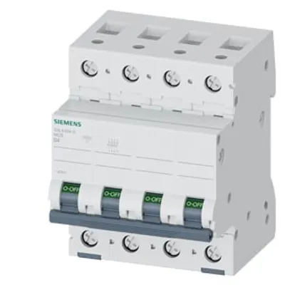 Siemens 5SL4404-6 – Miniature circuit breaker 400 V 10kA, 4-pole, B, 4A Siemens 5SL4404-6 – Miniature circuit breaker 400 V 10kA, 4-pole, B, 4A