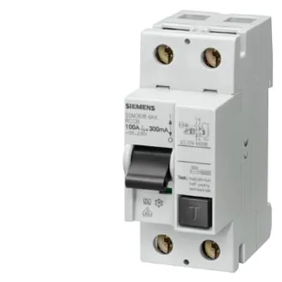 Siemens 5SM3618-6KK – Residual current operated circuit breaker, 2-pole, type A, In: 100 A, 300 mA, Un AC: 230 V Siemens 5SM3618-6KK – Residual current operated circuit breaker, 2-pole, type A, In: 100 A, 300 mA, Un AC: 230 V