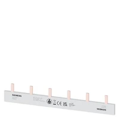 Siemens 5ST3604 – Pin busbar, 10 mm2 connection: 6x (1-phase+AUX/FS) touch-safe Siemens 5ST3604 – Pin busbar, 10 mm2 connection: 6x (1-phase+AUX/FS) touch-safe
