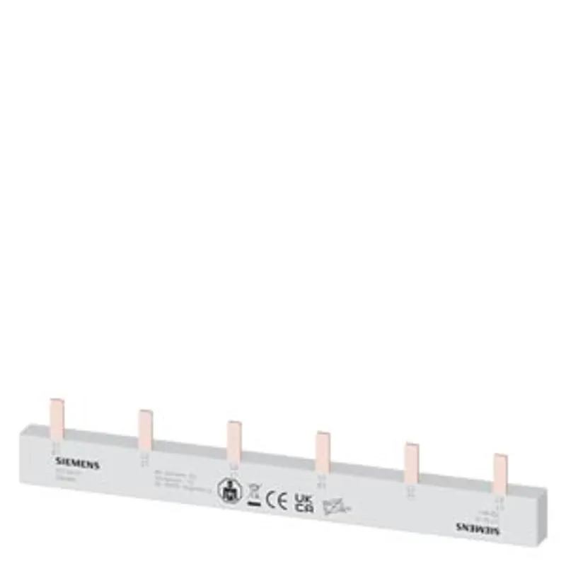 Siemens 5ST3618 – Pin busbar, 10 mm2 connection: 2x (3x (1x Phase+HS/FS)) touch-safe — photo 1 of 5