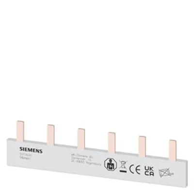 Siemens 5ST3631 – Pin busbar, 16 mm2 connection: 6x 1-phase touch-safe