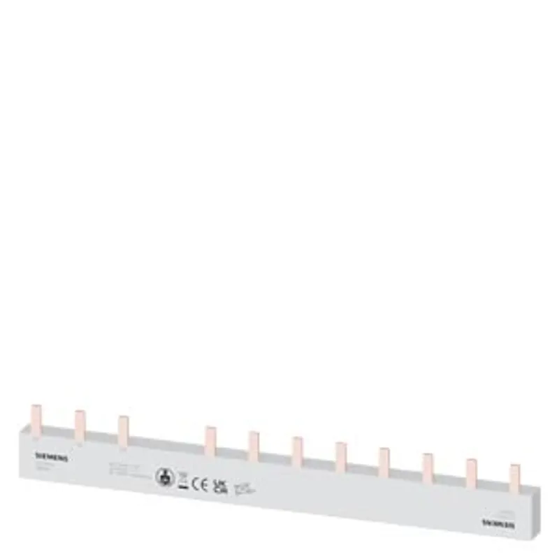 Siemens 5ST3654 – Pin busbar, 16 mm2 connection: 3-phase/+ 8x phase touch-safe for 1F, 4-pole + 8 CB, 1-pole — photo 1 of 5