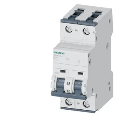 Siemens 5SY4204-7 – Miniature circuit breaker 400 V 10kA, 2-pole, C, 4A, D=70 mm Siemens 5SY4204-7 – Miniature circuit breaker 400 V 10kA, 2-pole, C, 4A, D=70 mm