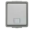 Siemens 5TA4700 – DELTA fläche IP44, AP Dark gray/light gray Monitoring switch OFF, 10A 250V with window, pilot lamp 66x 75 mm — photo 1 of 3
