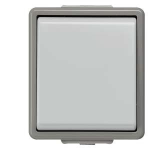 Siemens 5TA4701 – DELTA fläche IP44, AP Dark gray/light gray OFF switch 1-pole, 10A 250V 66x 75 mm