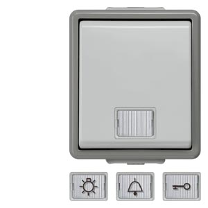 Siemens 5TD4701 – DELTA flaeche IP44, AP Dark gray/light gray pushbutton 10 A 250 V